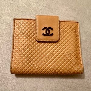 Chanel chocolate bar bifold wallet